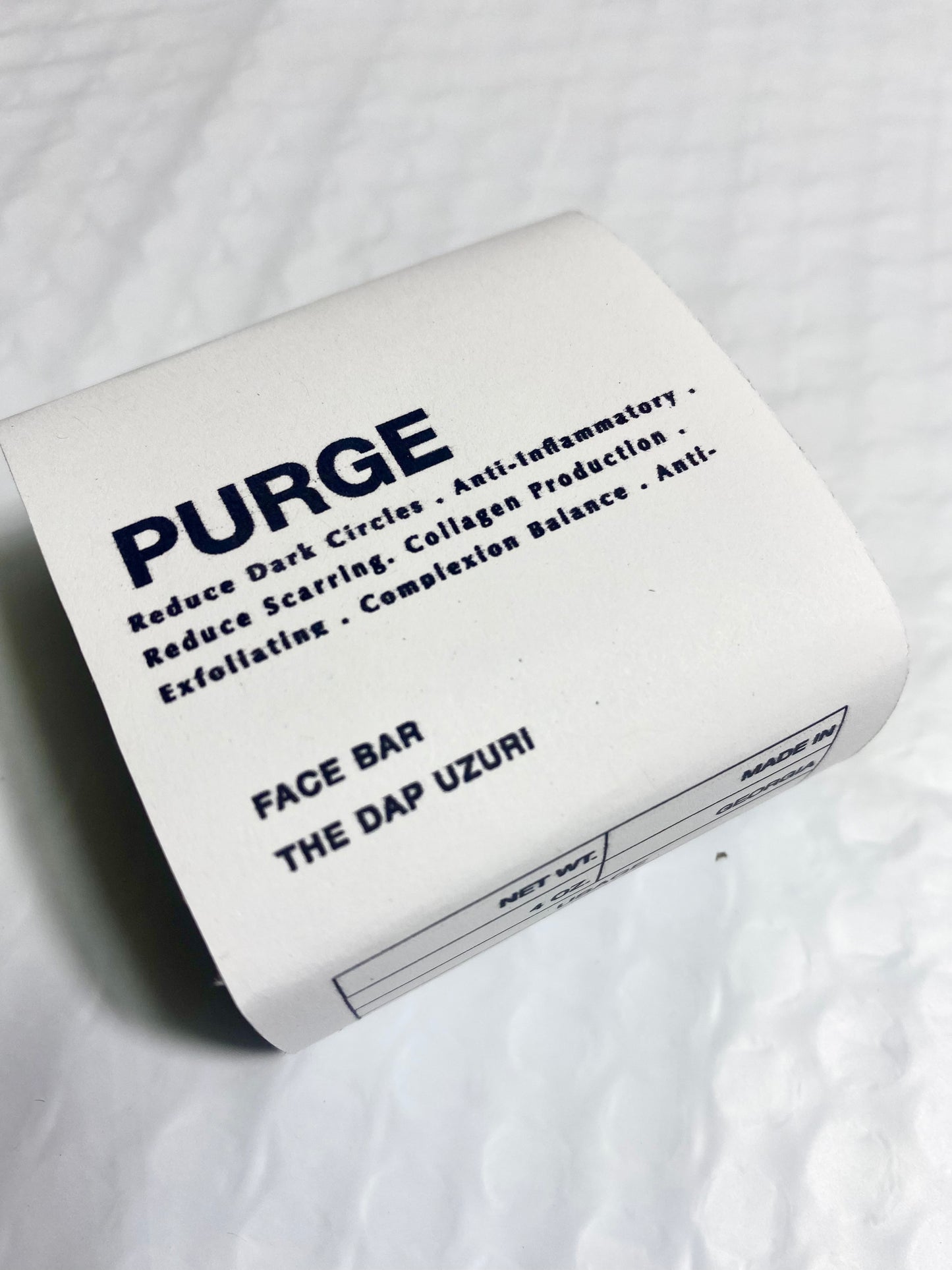 ‘Purge’ Face Bar